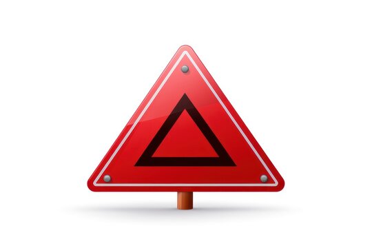 Road sign isolated on transparent or white background