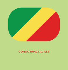 Flag Of Congo-Brazzaville, Congo-Brazzaville flag vector  illustration, National flag of Congo-Brazzaville, Congo-Brazzaville flag.