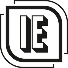 IE letter logo design on white background. IE logo. IE creative initials letter Monogram logo icon concept. IE letter design