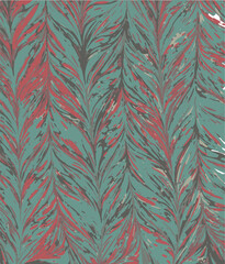 marbling art red tulip drawing pattern	