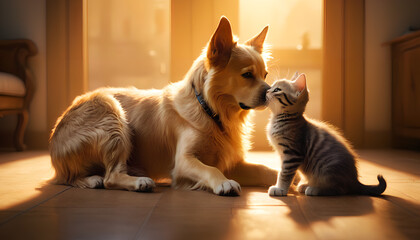 like dog with cat: love of animals, generative AI