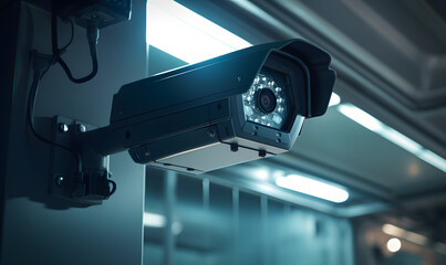 Naklejka premium wallpaper cctv close up 