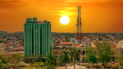 Hotel Santa Clara Libre in the downtown district of Santa Clara City, Cuba