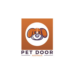 Free vector cute dog mascot illustration logo