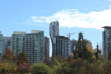 Beautiful modern buildings. Vancouver. Canada.