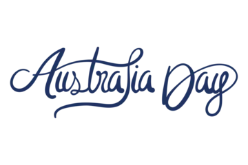 Deurstickers australia day typography design © grgroup