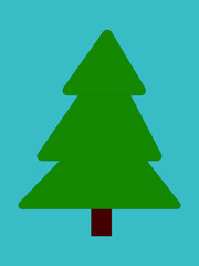 New Year tree vector icon.
Christmas tree