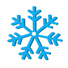 3D snowflake.
Vector Christmas, New Year snowflake.
Volumetric snowflake vector