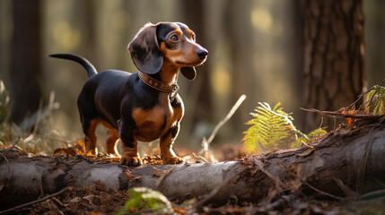 Dachshund (wiener dog, badger dog, doxie, and sausage dog), AI Generated - 691078007