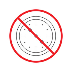 Prohibited compass vector icon. No compass flat sign design. Forbidden compass icon. Warning, caution, attention, restriction, danger symbol pictogram