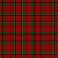 Green, Red, Black Tartan Weave Pattern - Tile