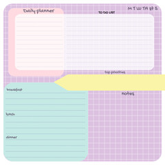 Cute inspiration notepaper kawaii design printable .  White pink pages for tags , weekly notes,  to do list minimal style school timetable 