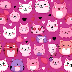 children's illustration patterns, animals, clouds, cute fabric prints, paper for wallpaper