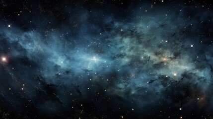 Obraz premium A cosmic panorama capturing the grandeur of a galactic cluster, with numerous galaxies congregating in the cosmic tapestry.