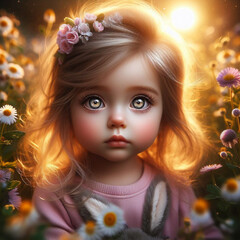 portrait of a little girl