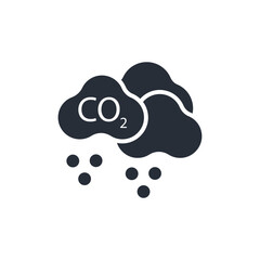 CO2 icon. vector.Editable stroke.linear style sign for use web design,logo.Symbol illustration.