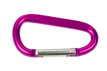 Carbine hook isolated on white background. Close up, high quality