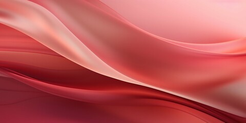 Elegant Red and Pink Silk Waves Background. Generative ai