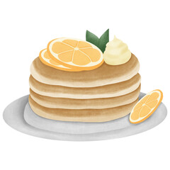 Orange pancake