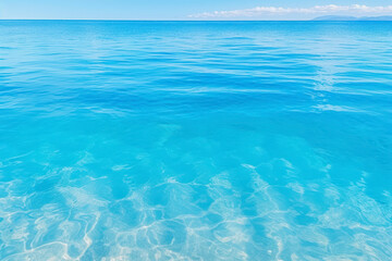 Obraz premium Calm clear blue sea water background. Blue azure sea water, texture background.