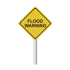 flood warning sign, signs precaution notice