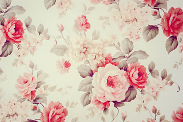 Classic wallpaper vintage flower pattern, texture background.