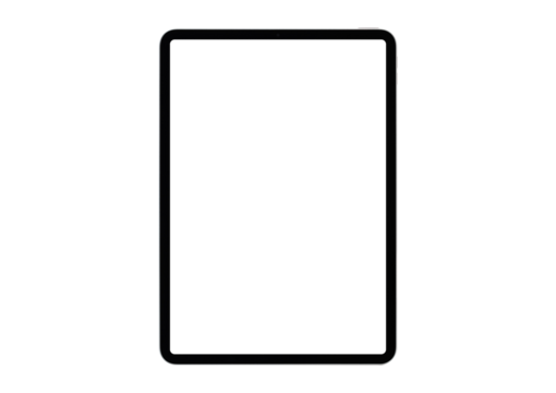タブレット端末のモックアップ_透過画面_透過背景_合成用png素材