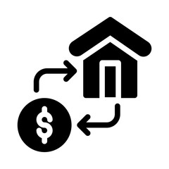 refinancing glyph icon