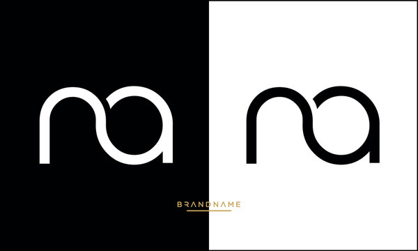 NA or An Alphabet letters logo monogram