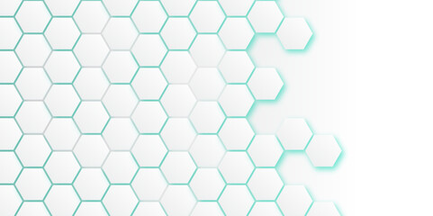 Hexagonal abstract metal background with light. Hexagonal gaming vector abstract tech background.	
