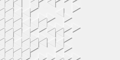 Array or grid of offset triangles geometrical background wallpaper banner template pattern fading out with copy space