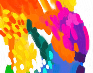 Abstract Art. Oil Painting.