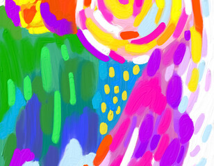 Abstract Art. Oil Painting.