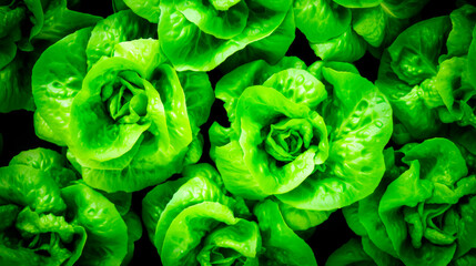 Delicious fresh spinach salad from an organic farm, close-up shot from above. AI generated