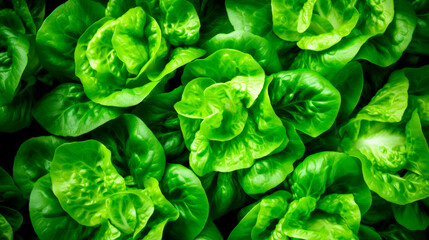 Delicious fresh spinach salad from an organic farm, close-up shot from above. AI generated - 691093455