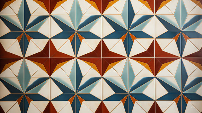 Top View of Cement Tile Floor