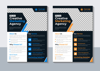 Creative Corporate Flyer Design Template, Marketing, Annual Report, layout, Vector Illustrator