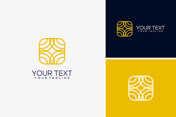 Minimalist line logo design vector, business logo design template