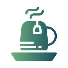 tea flat gradient icon