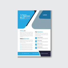 Professional modern style business flyer   design template. marketing, business proposal, promotion, advertise, publication, cover page.