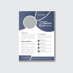 Professional modern style business flyer   design template.