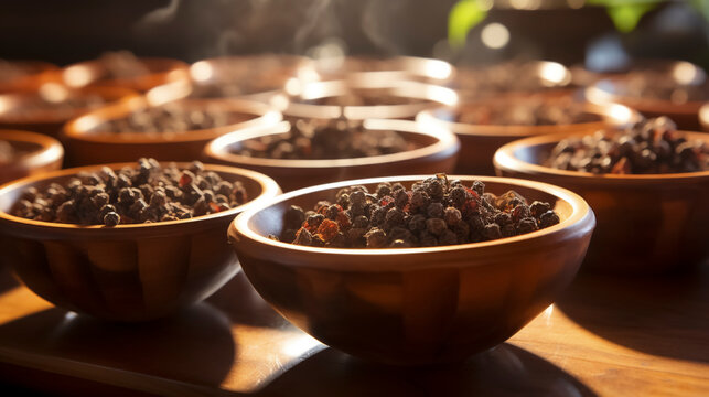 pepper (Piper nigrum), plant species from the pepper family (Piperaceae), ai generated