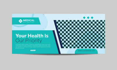 Medical health care Facebook thumbnail design or web banner for medical services