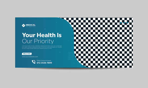Medical health care Facebook thumbnail design or web banner for medical services