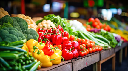 Fototapeta na wymiar Fresh vegetables in the market