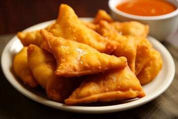 Sopaipillas with Pebre Sauce Minimalist

