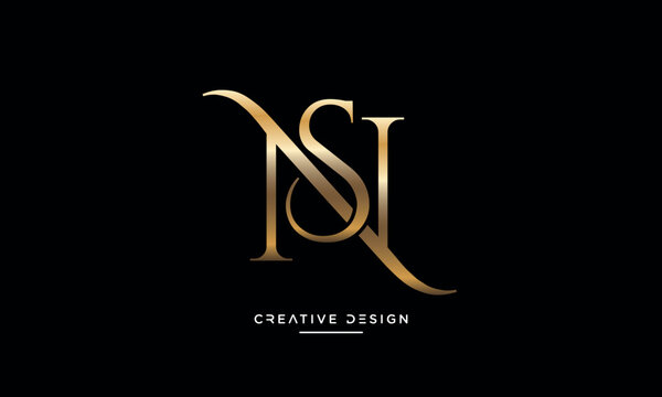 NS or SN Alphabet letters logo monogram
