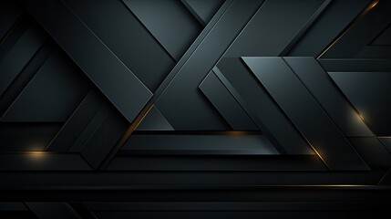 Obraz premium Modern Shapes on Black Geometric Background