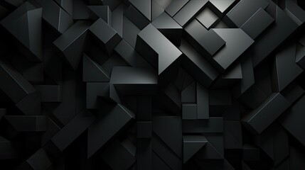 Obraz premium Modern Shapes on Black Geometric Background