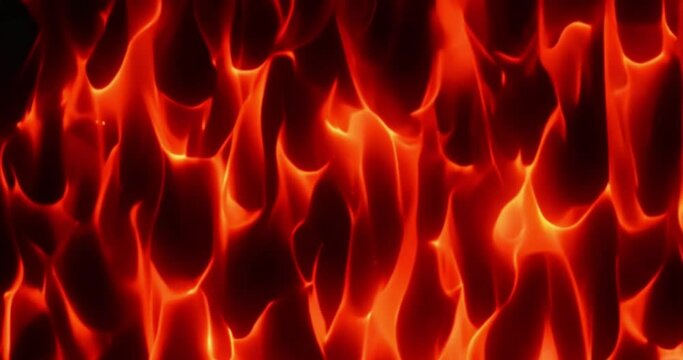 Fire effect on a plain black background